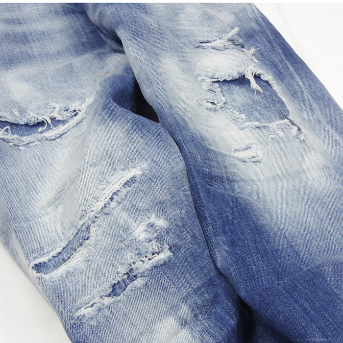 Light Super Bleached Holes Classic Kenny Jeans
